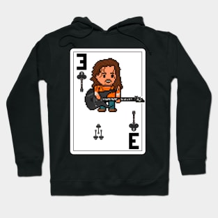 Pixelrockstars Three of Clubs Playing Card Hoodie